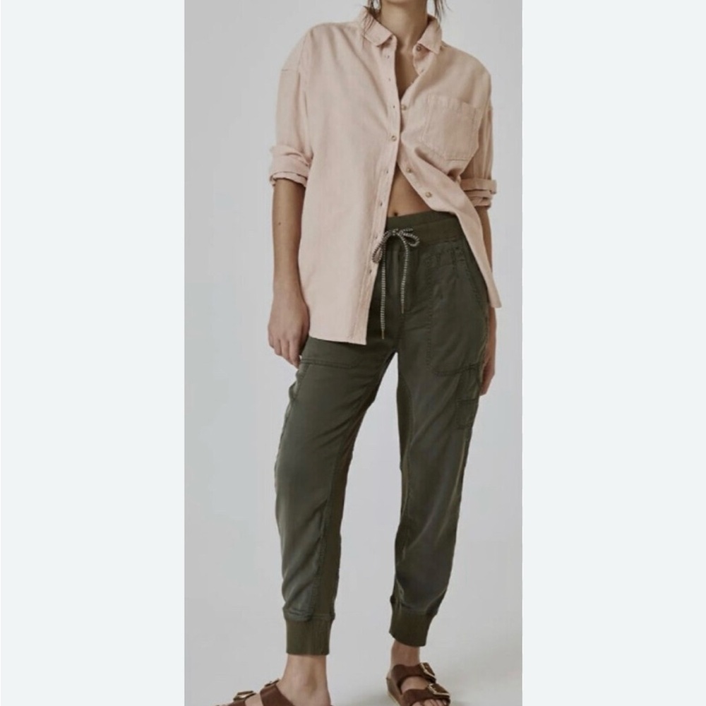 Anthropologie The Norman High Rise Cargo Joggers